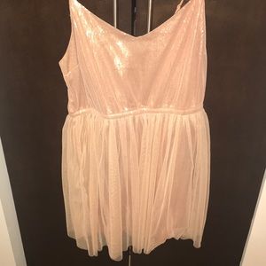 Blush sequin and tulle dress